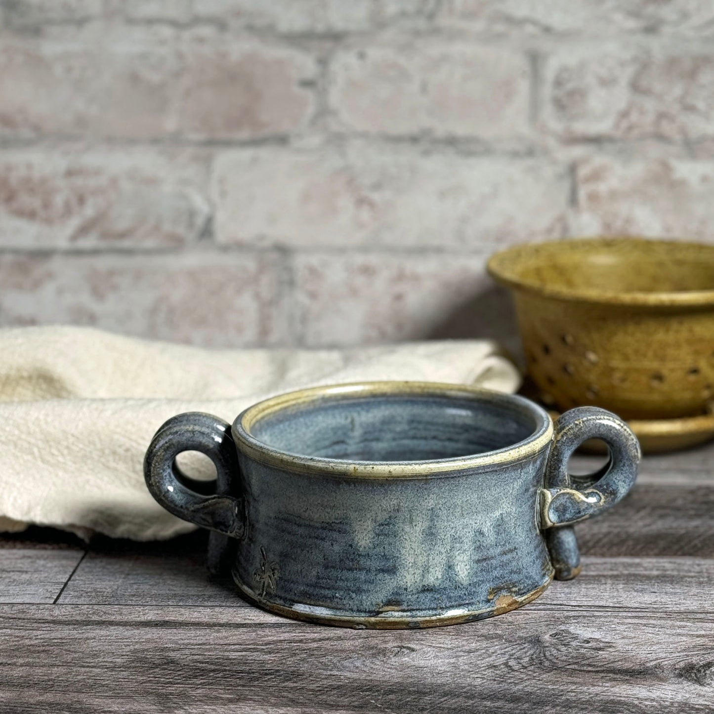 American Handmade Soup Bowl Crock with Handles