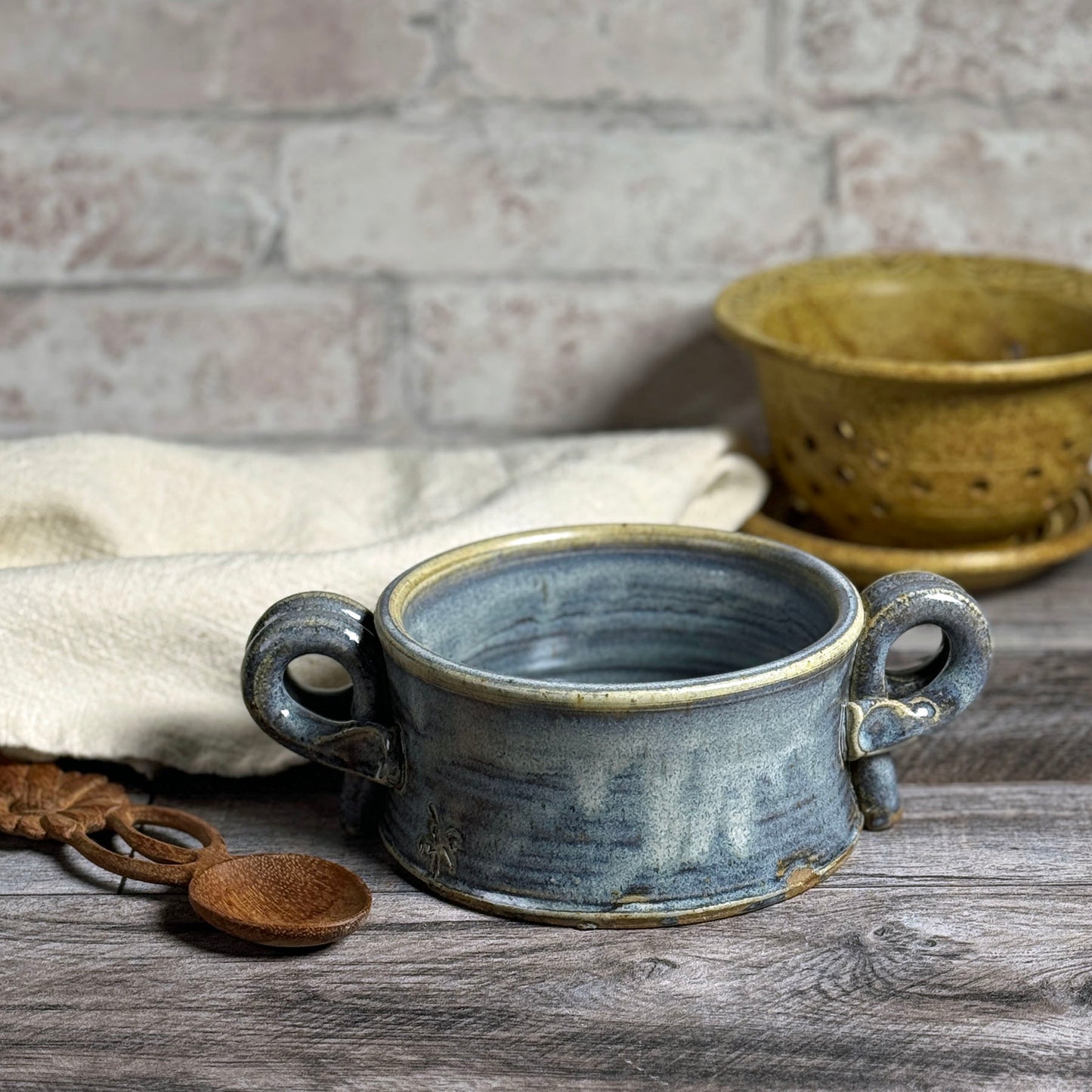 American Handmade Soup Bowl Crock with Handles