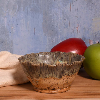 American Handmade Pottery Apple Baker, Sage Green