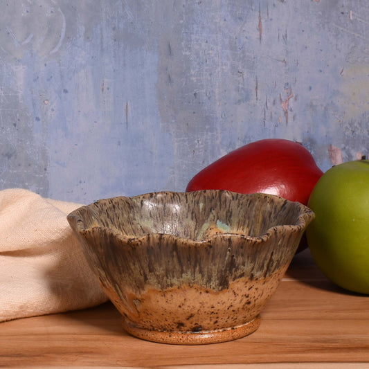 American Handmade Pottery Apple Baker, Sage Green