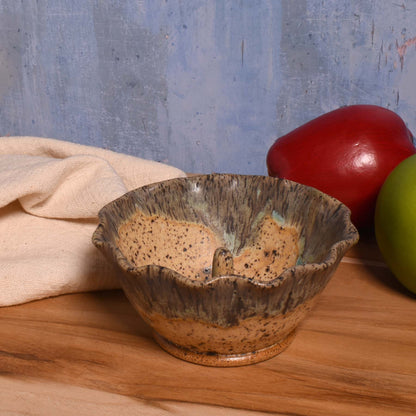 American Handmade Pottery Apple Baker, Sage Green