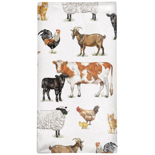 Farmhouse Animals Cotton Flour Sack Kitchen Dish Towel