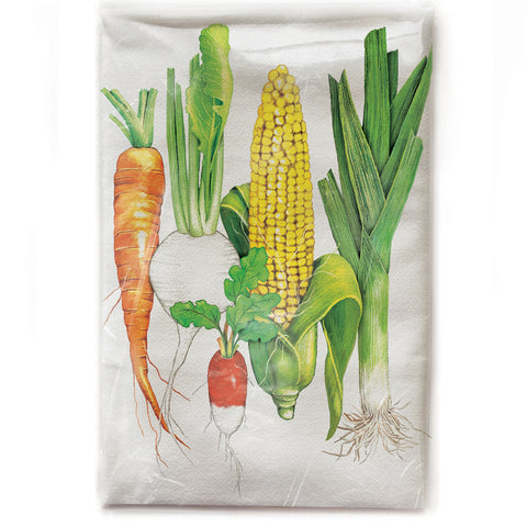 Mary Lake-Thompson Garden Veggies Cotton Flour Sack Dish Towel