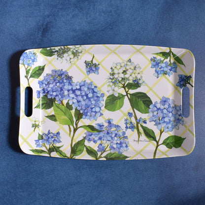 Bamboo Table Hydrangea Lattice Eco-Friendly 18 x 12-inch Serving Tray