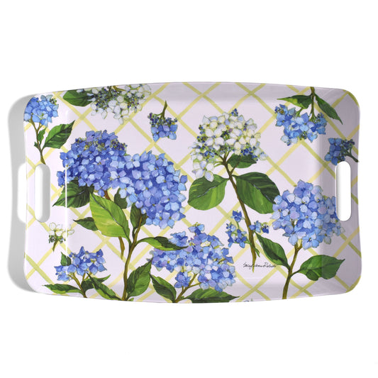 Bamboo Table Hydrangea Lattice Eco-Friendly 18 x 12-inch Serving Tray