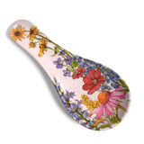 Bamboo Table Wildflowers Spoon Rest, Made of Eco-Friendly Bamboo Composite