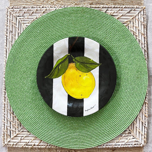 Bamboo Table Lemon Branch 8-1/2-inch Salad Plate, Set of 4, Made of Eco-Friendly Bamboo Composite