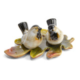 Birds with Maple Leaf Tray 3-piece Salt & Pepper Shaker Set