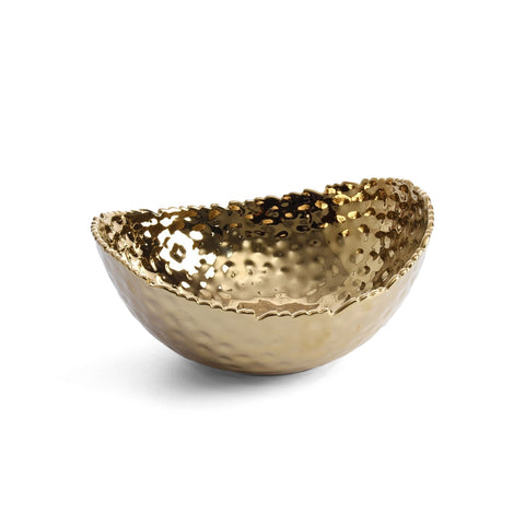 Pampa Bay Golden Millenium Medium Oval Bowl, Oven-Safe, Titanium Plated Porcelain