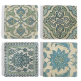 Studio Vertu Blue Moroccan Tumbled Marble Coasters, Set of 4