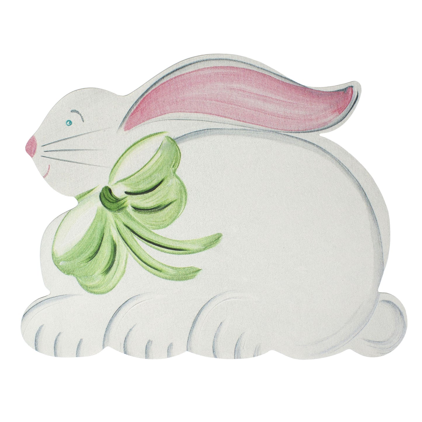 Carole Shiber Spring Easter Bunny Rabbit Luxury Vinyl Placemat, Set of 4