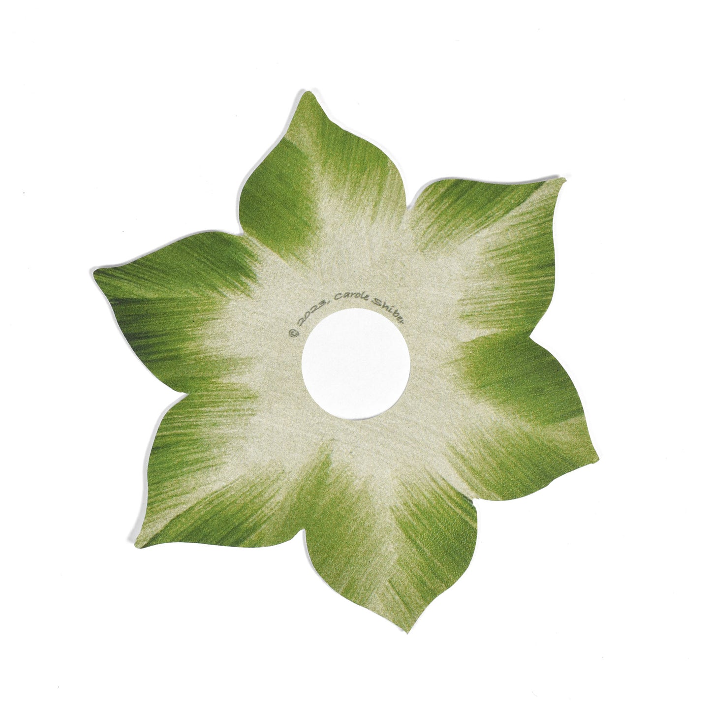 Carole Shiber Hosta Leaf Bouquet Napkin Rings, Mint Green, Set of 4