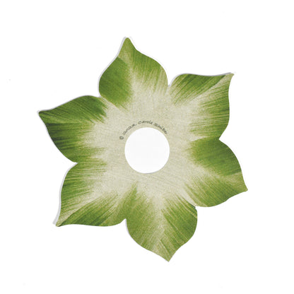 Carole Shiber Hosta Leaf Bouquet Napkin Rings, Mint Green, Set of 4