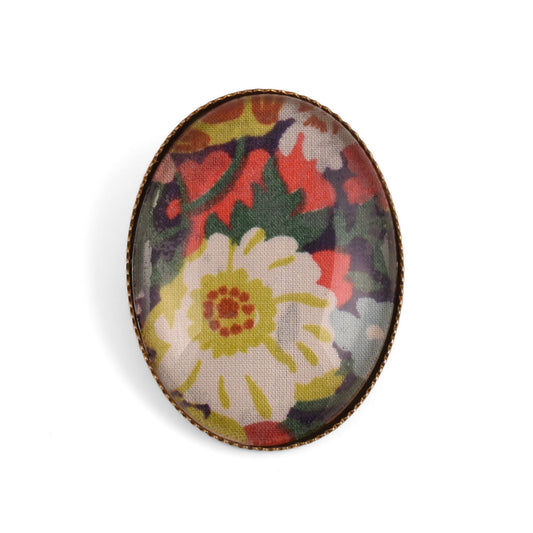 Cicada Design American Handmade Brooch with Liberty Classic Floral Fabric, Each One Unique