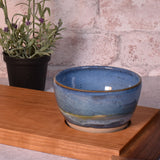Copy of Handmade American Pottery 4-inch Dip, Salsa, Dessert Bowl by Coastal Clay Co., Blue