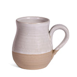 Classic Handmade American Pottery Mug by Coastal Clay Co., White/Natural