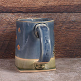 Summer Pines and Fireflies Slab-Built 12-oz. Coffee Mug, Handmade American Pottery by Colleen Deiss