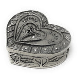 Crosby & Taylor Heart 2-1/4" Tiny Pewter Keepsake Box, Handmade in the USA