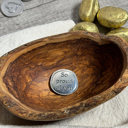 Crosby & Taylor So Proud of You Pewter Sentiment Token Coin, American Handmade