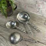 Crosby & Taylor Heart 4-piece Artisan Pewter Measuring Cup Set, Handmade in the USA