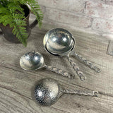 Crosby & Taylor Heart 4-piece Artisan Pewter Measuring Cup Set, Handmade in the USA