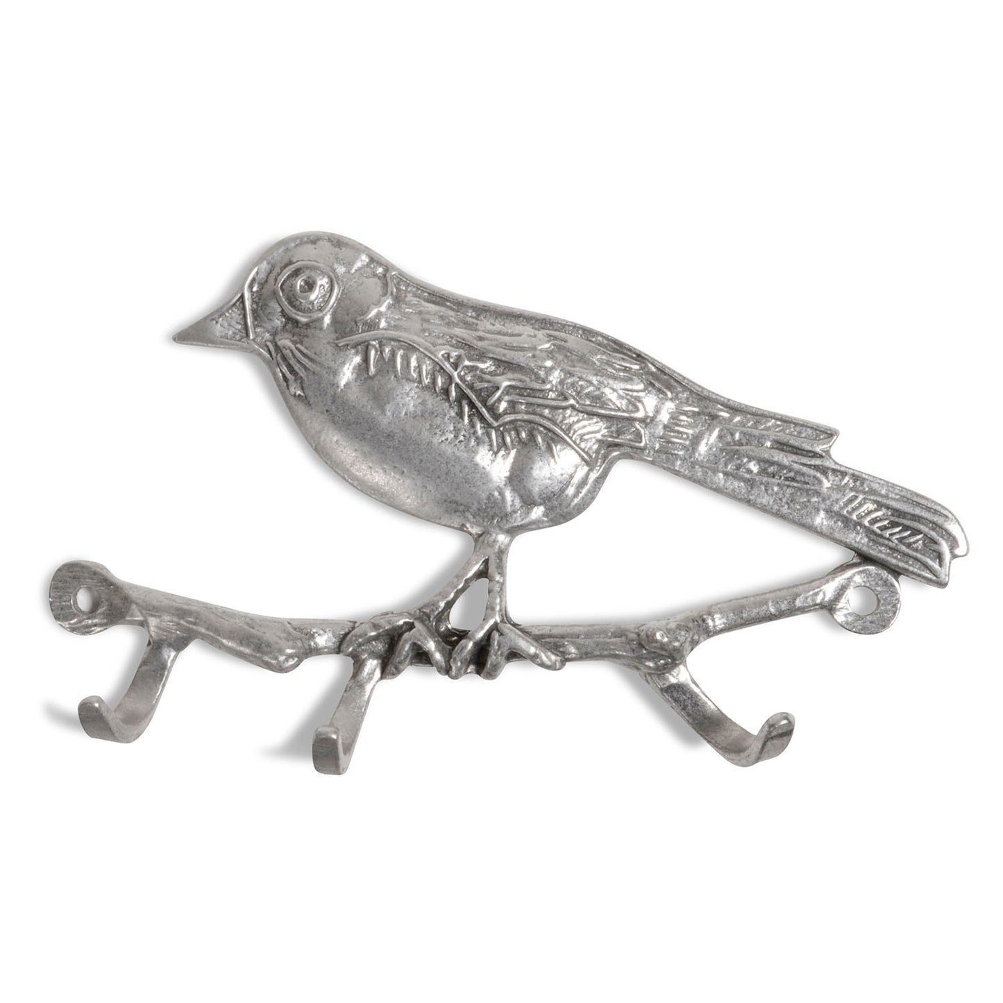 Crosby & Taylor Robin Bird 4-1/2" American Handmade Pewter Key Rack