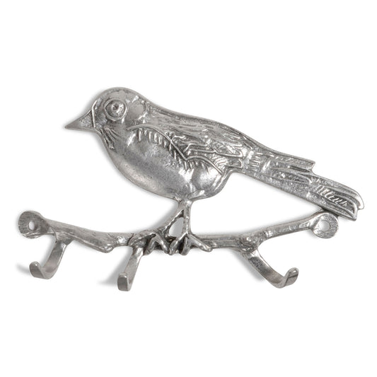 Crosby & Taylor Robin Bird 4-1/2" American Handmade Pewter Key Rack