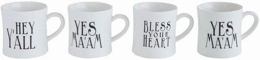 Southern Sayings 10-oz. Stoneware Coffee Mugs, Set of 4