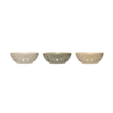 Creative Co-Op 5" Stoneware Berry Bowl, Set of 3 Colors