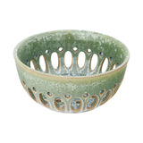 Creative Co-Op Stoneware 6" Berry Bowls with Reactive Glaze, Set of 2 Colors, Each One Will Vary