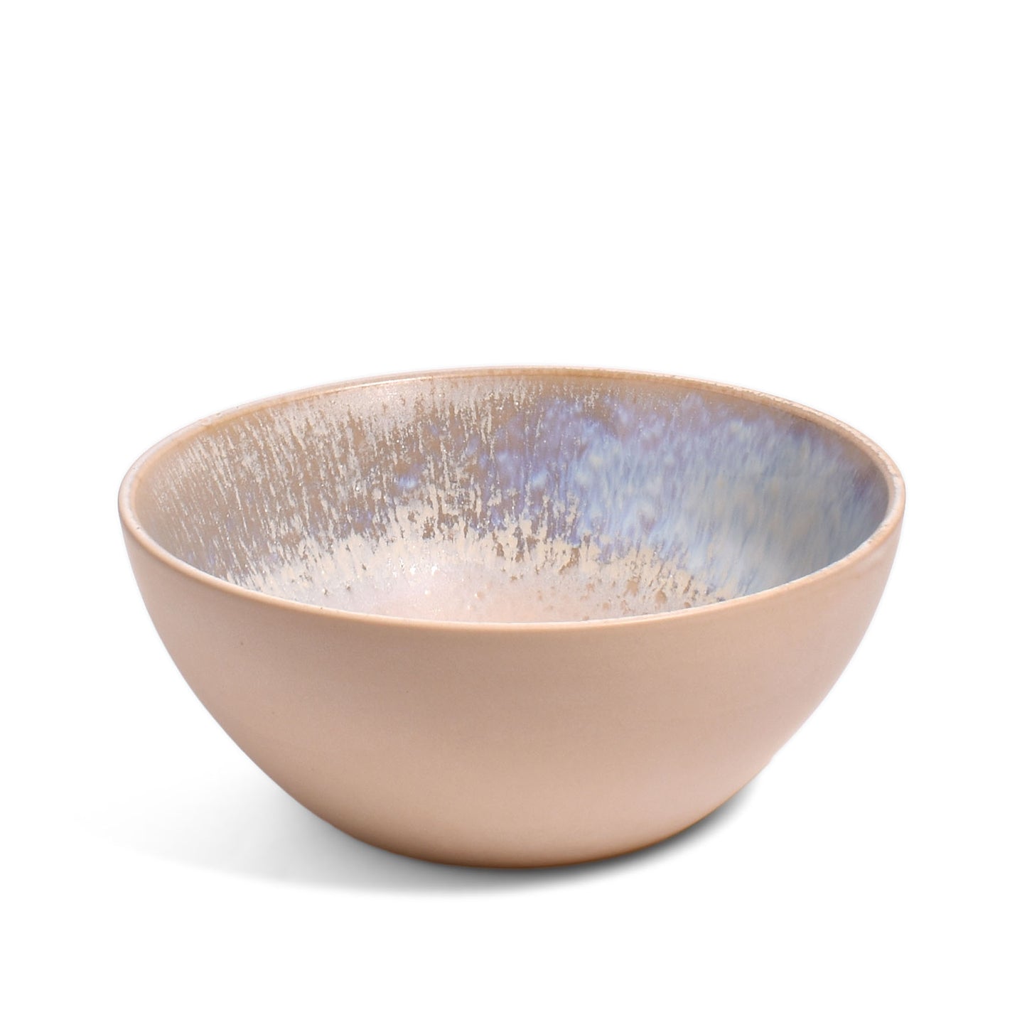 8" Round Stoneware Serving Bowl with Blue Reactive Glaze, Each One Unique