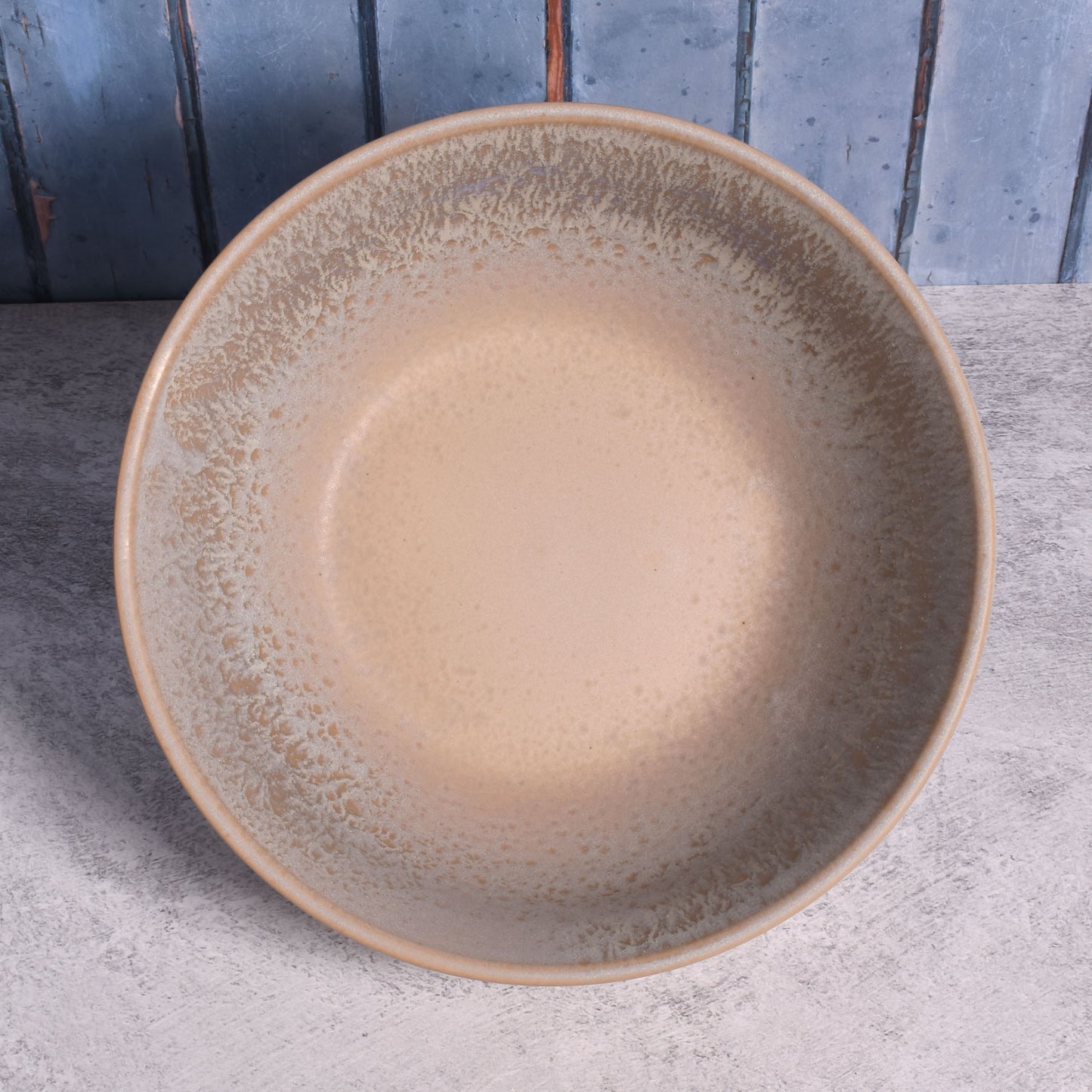 8" Round Stoneware Serving Bowl with Blue Gray Reactive Glaze, Each One Unique