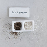 Creative Co-Op Small Stoneware Pinch Pot with Salt & Pepper Lid