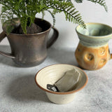 Creative Co-Op Small 4-1/2" Round Stoneware Bowl with Matte Glaze in Speckled Cream for Sauces, Nuts, or Votive Candles