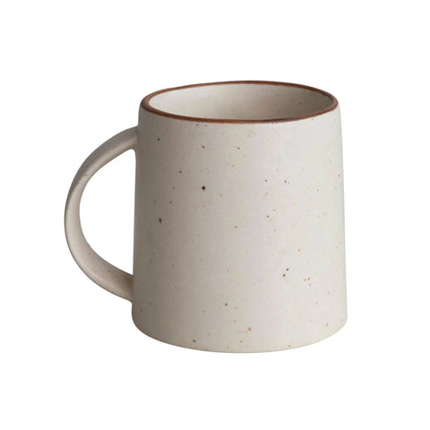 Matte Finish 10-ounce Stoneware Coffee Mug, Speckled Cream