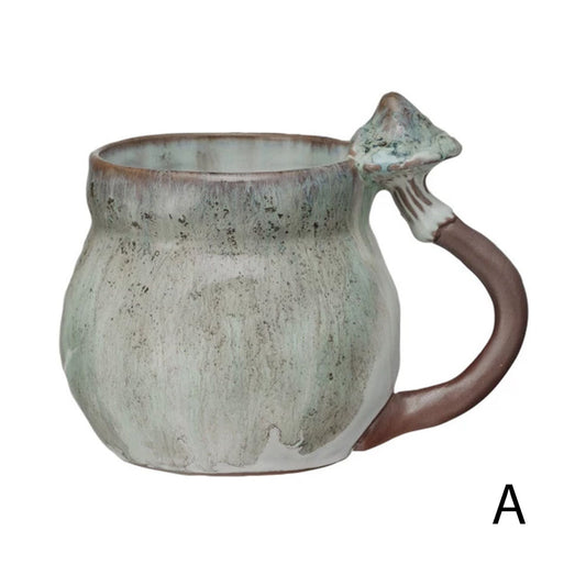 Stoneware Mug with Mushroom Handle, Open Stock