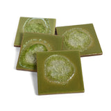 Dock 6 Pottery Crackled Glass Geode Coaster, Set of 4