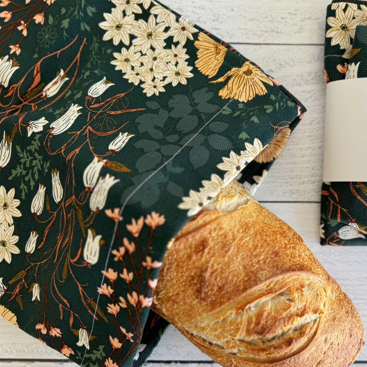 Dot and Army Enchanted Garden Bread Bag and Bowl Cover Set, Made in Georgia