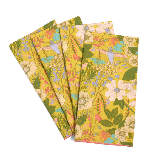 Dot and Army Hummingbird 100% Cotton Dinner Napkin, Set of 4, Made in Georgia