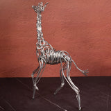 Drawn Metal Studios Giraffe 22-inch Aluminum Wire Sculpture