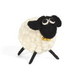 Fair Trade Felted Wool 4" Sheep Figurine, Black and White, Handmade in Nepal