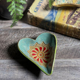 Rachel Small Heart Shaped Footed Stoneware Bowl, Handmade American Pottery by Laurie Pollpeter Eskanazi