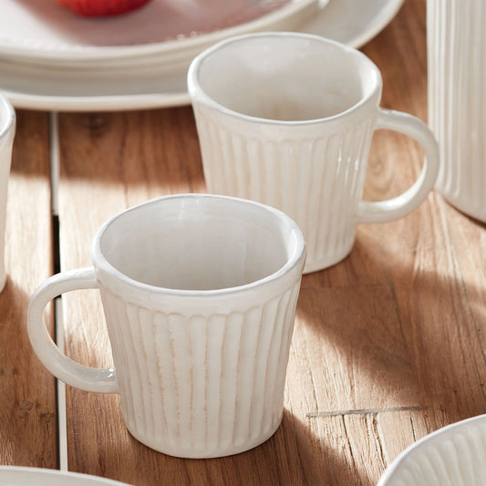 Napa Home & Garden Chalk Hill Ceramic Mug, Distressed White