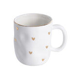 Pampa Bay Heart to Heart 16-oz. Porcelain Mug with Gold Accents, White