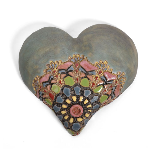 Rumors about Renee Ceramic Wall Heart by Laurie Pollpeter Eskenazi