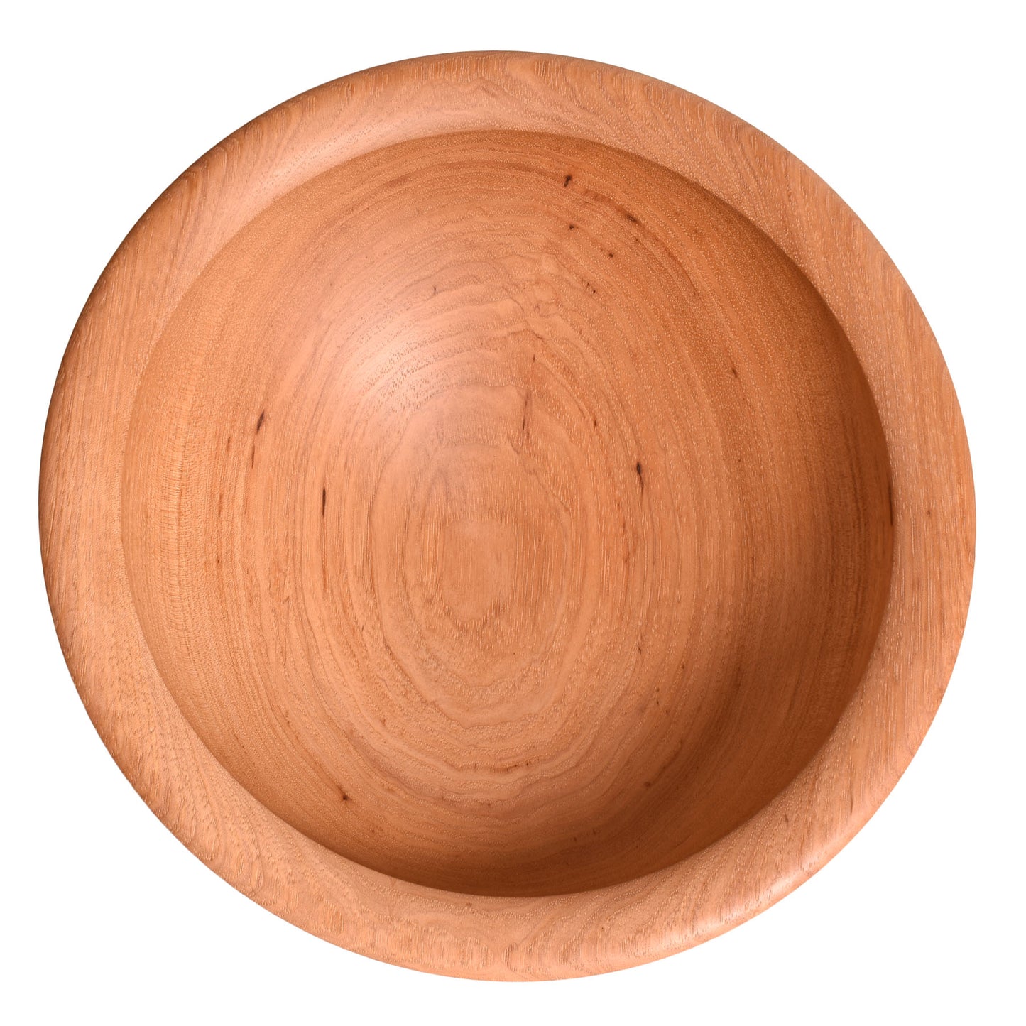 American Handmade 12" Reclaimed Two-Tone Wood Bowl, Pecan with Blue