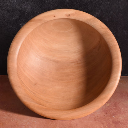 American Handmade 12" Reclaimed Two-Tone Wood Bowl, Sycamore with Red