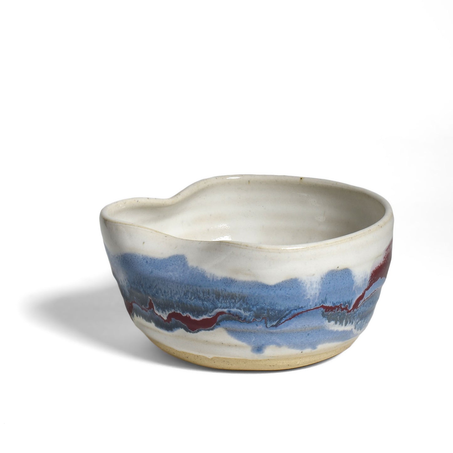 Handmade American Pottery Salsa, Tapenade, Dip Bowl with Spout