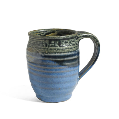 American Handmade Small Barrel Mug by Holman Pottery, Smoky Blue