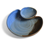 Small Chip & Dip Bowl by Holman Pottery, Blue Earth, Each One Varies